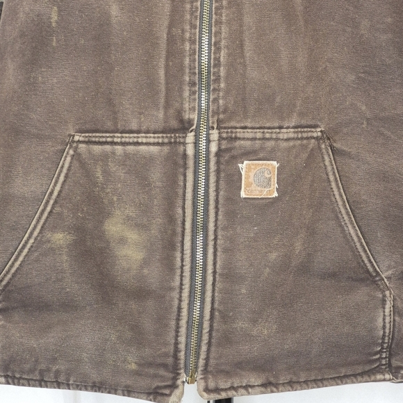 Carhartt Sherpa-Lined Washed Duck Canvas Vest - Size 2XL - Picture 6 of 12